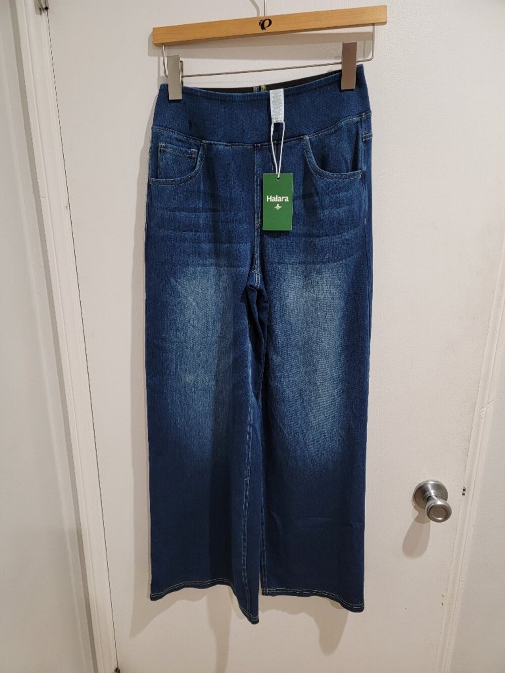 Halara Flex High Waisted Pockets Wide Leg Stretch Jeans
